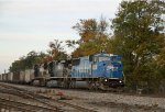 NS 6727 leads empty coal train 753 northbound